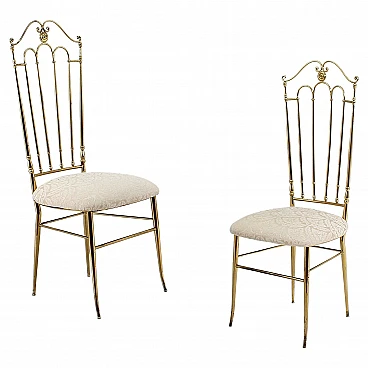 Pair of Chiavari chairs attributed to Gaetano Descalzi, 1950s