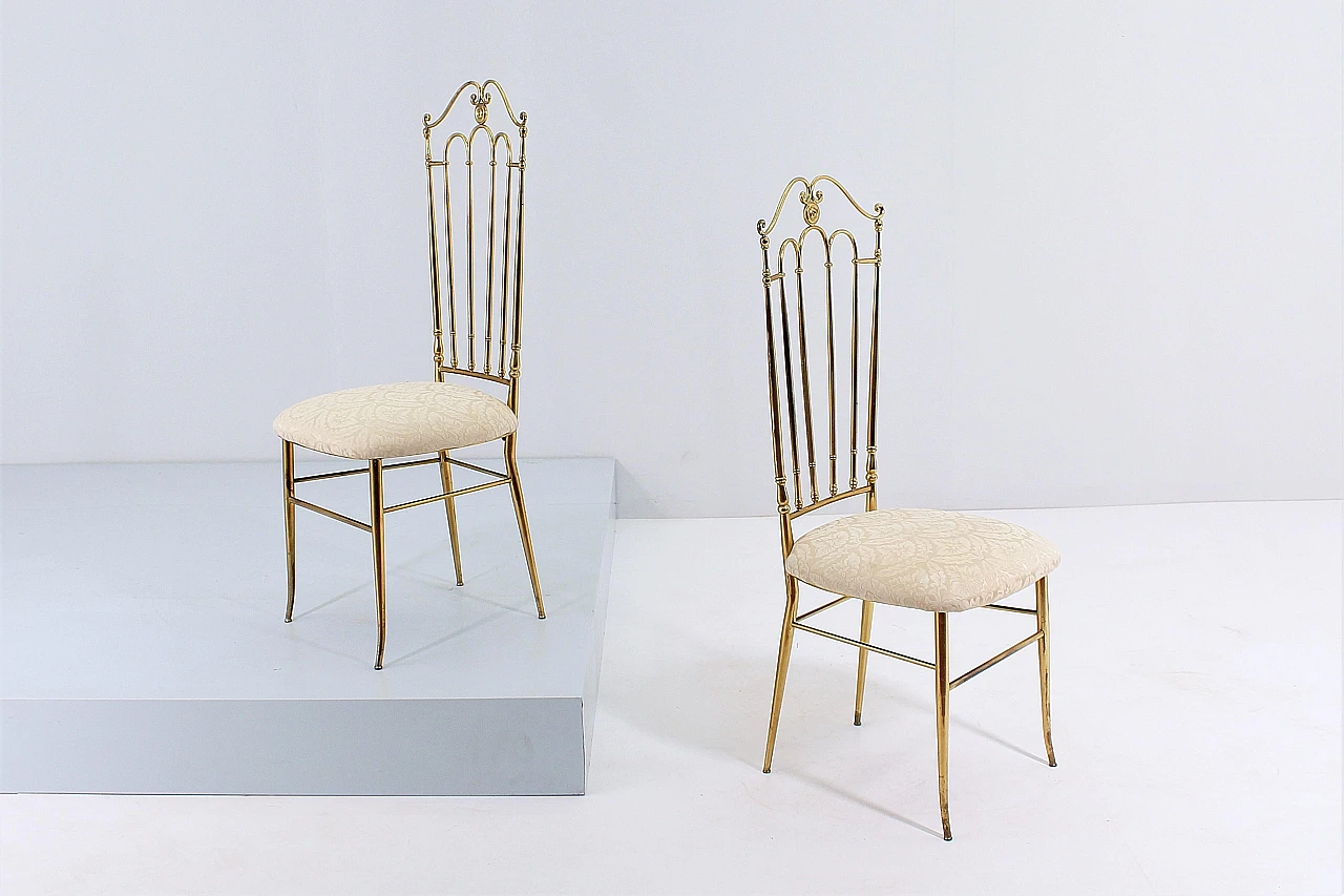 Pair of Chiavari chairs attributed to Gaetano Descalzi, 1950s 6