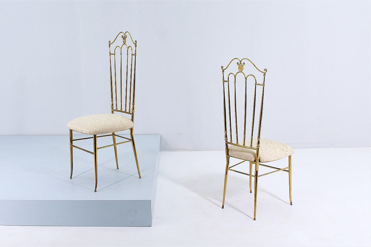 Pair of Chiavari chairs attributed to Gaetano Descalzi, 1950s 7