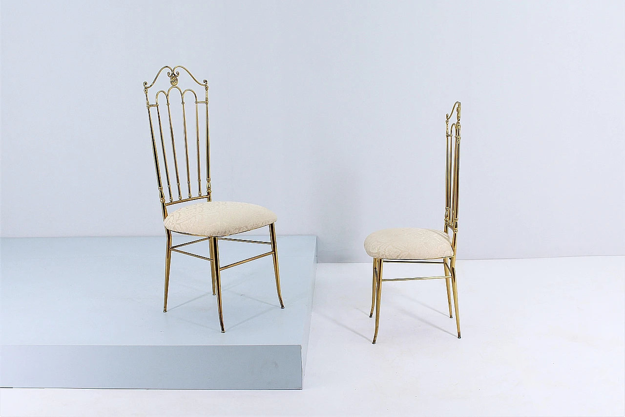 Pair of Chiavari chairs attributed to Gaetano Descalzi, 1950s 8