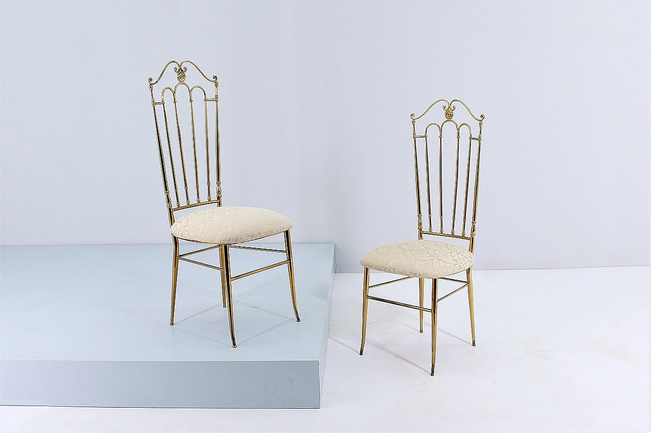 Pair of Chiavari chairs attributed to Gaetano Descalzi, 1950s 9