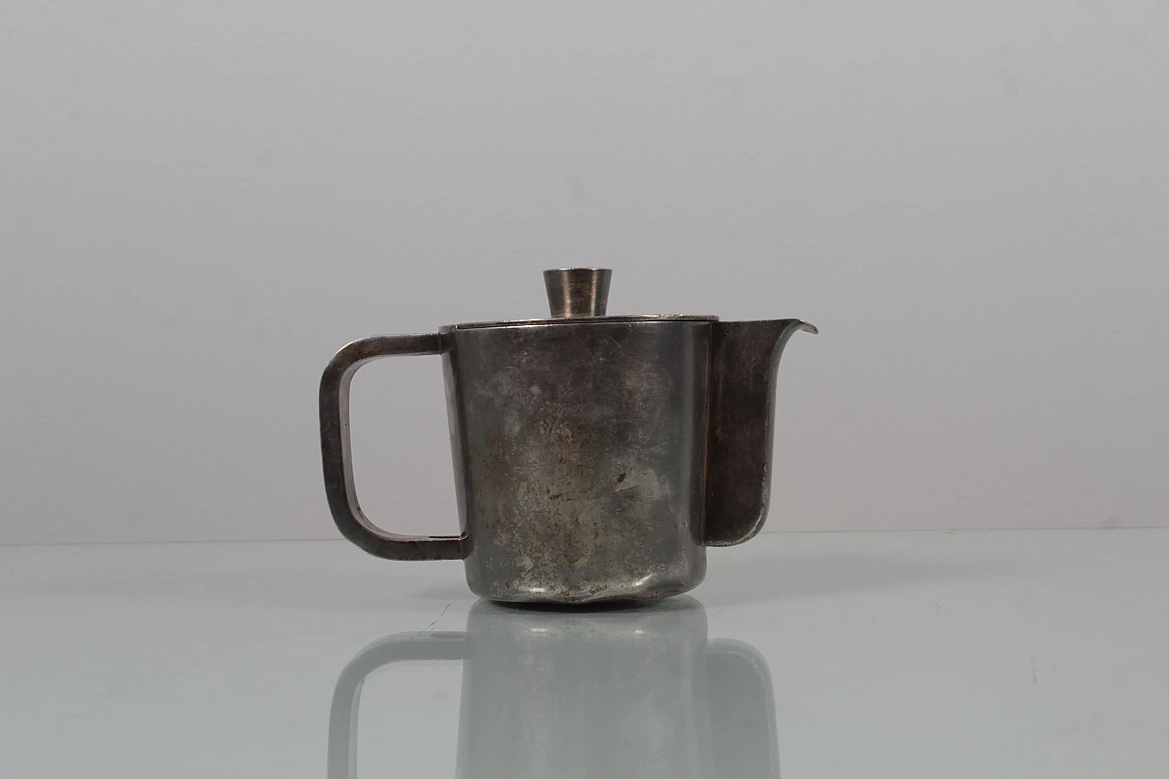 Nickel silver teapot by Gio Ponti for Krupp Milan, 1930s 2