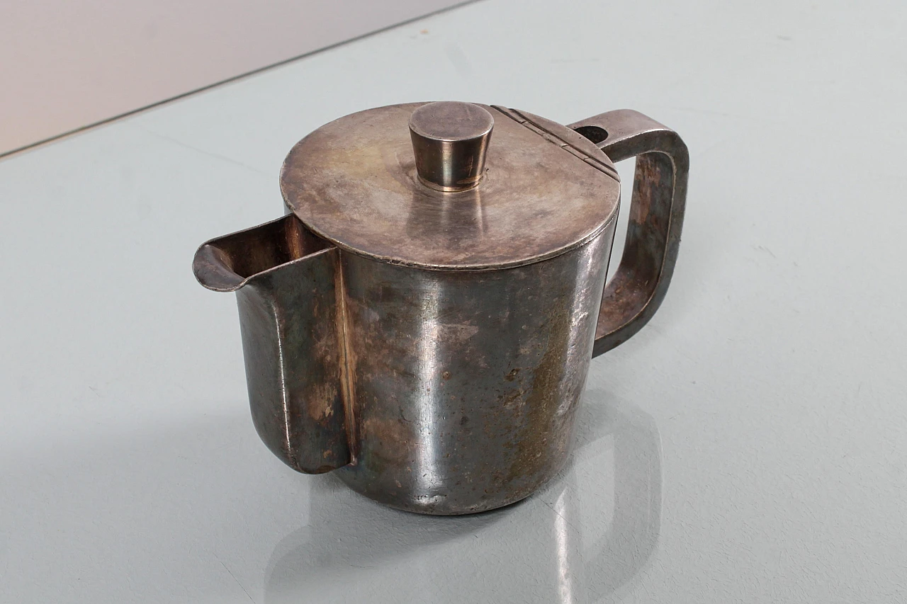 Nickel silver teapot by Gio Ponti for Krupp Milan, 1930s 5