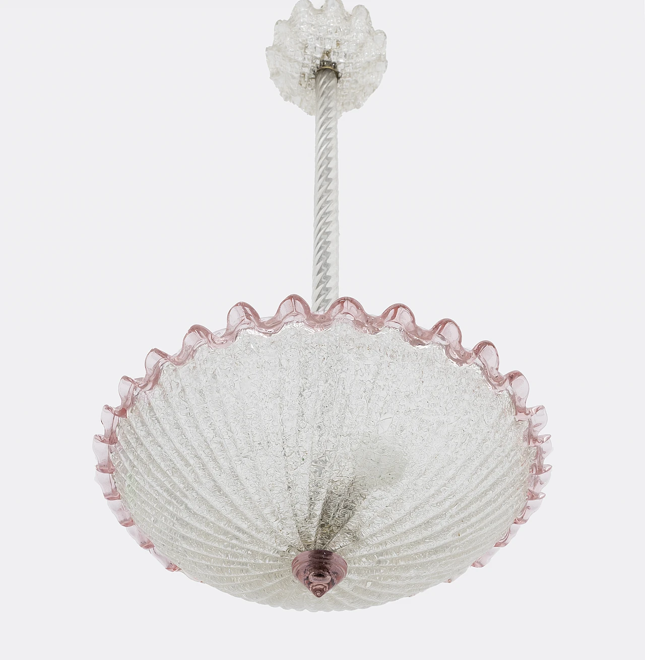 Murano glass chandelier in Barovier & Toso style, 1960s 3