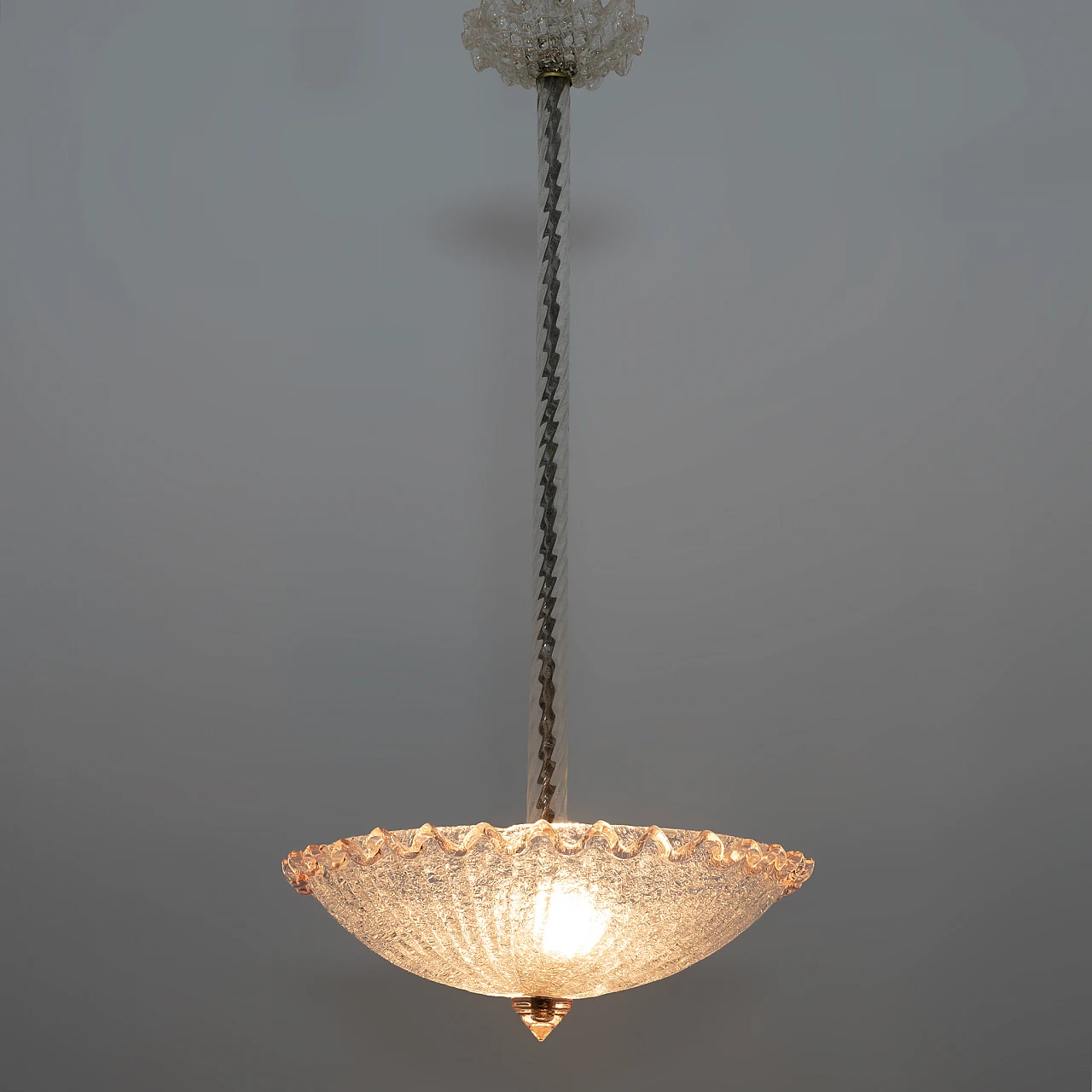 Murano glass chandelier in Barovier & Toso style, 1960s 5