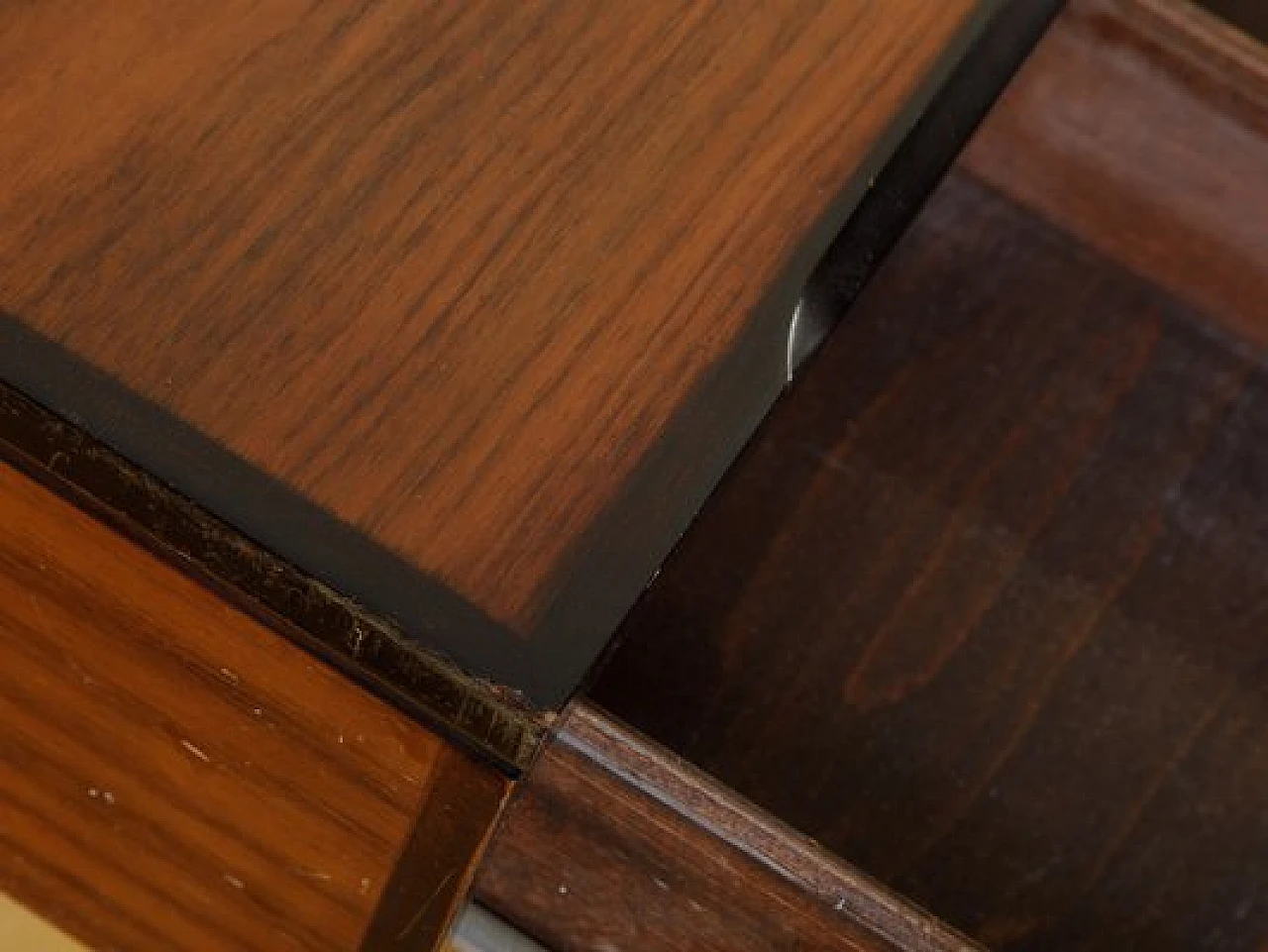 Wood and steel desk with two drawers, 1960s 12