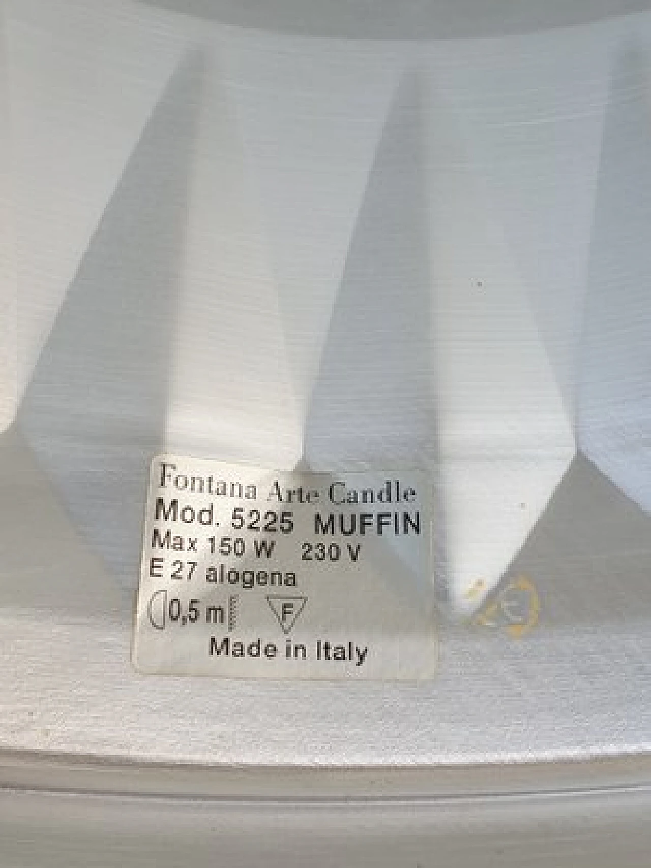 3 Lampade da soffitto 5225 Muffin di Fontana Arte, anni '90 9