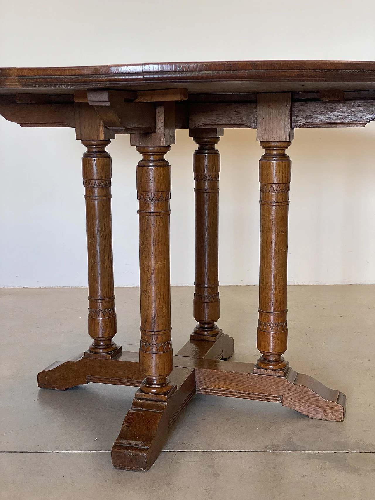 Pair of oak gaming tables, 1940s 6