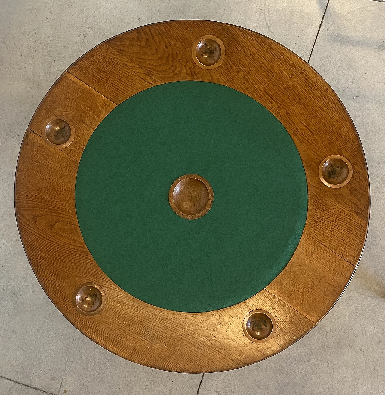 Pair of oak gaming tables, 1940s 7