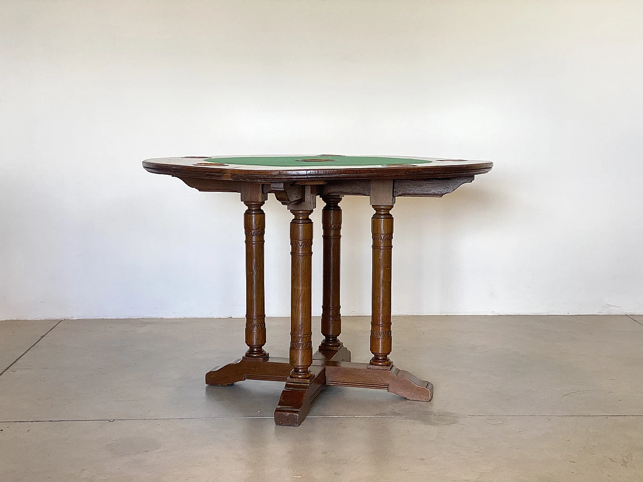 Pair of oak gaming tables, 1940s 14