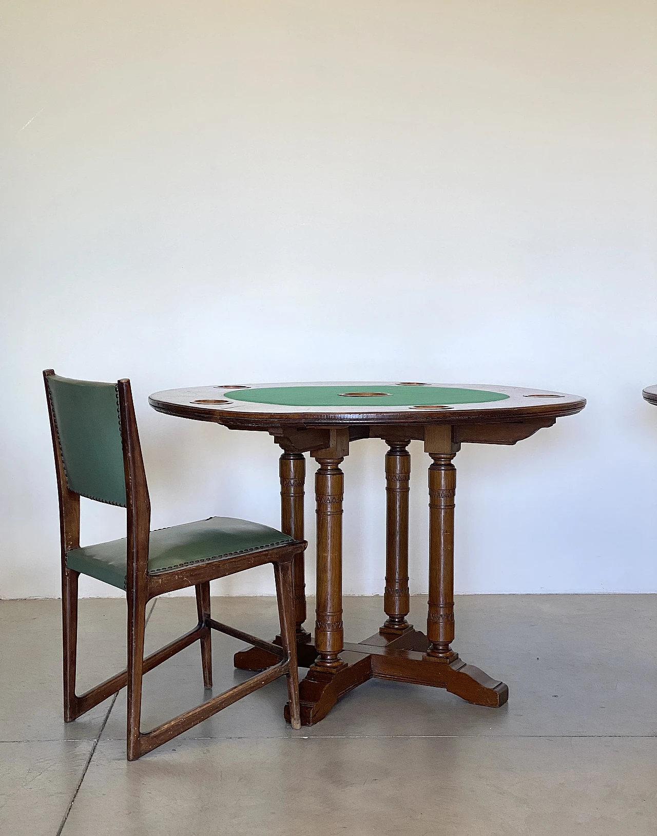 Pair of oak gaming tables, 1940s 16