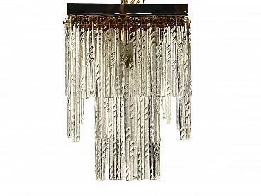 Suspension lamp with Murano glass stems, 1980s