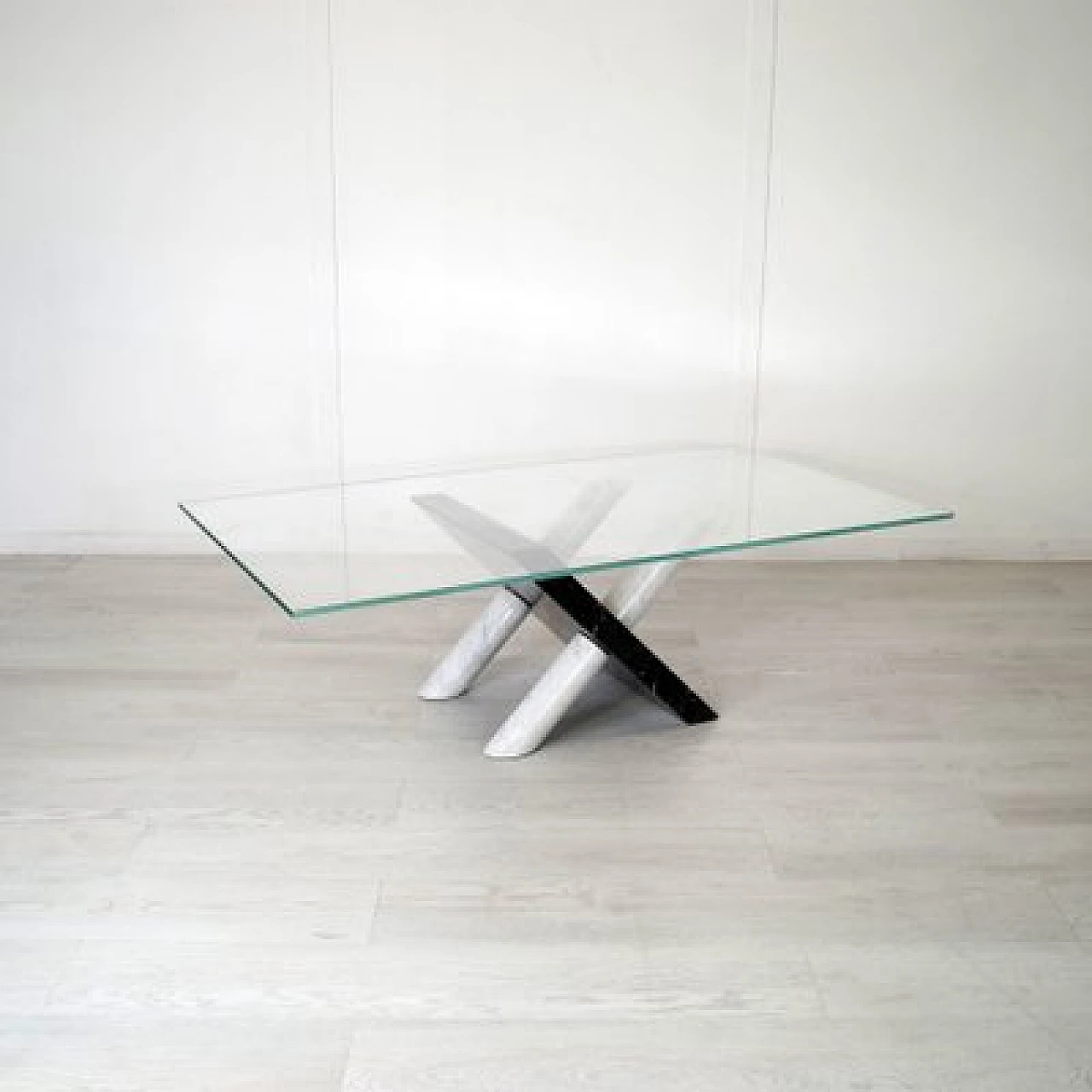 Glass and marble coffee table by Maurizio Cattelan, 1980s 2