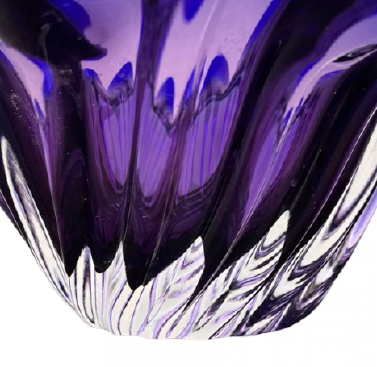 Glass bowl by J. Hospodka for Chribska Sklarna, 1960s 10