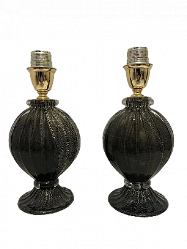 Pair of Murano glass lamps, 1980s