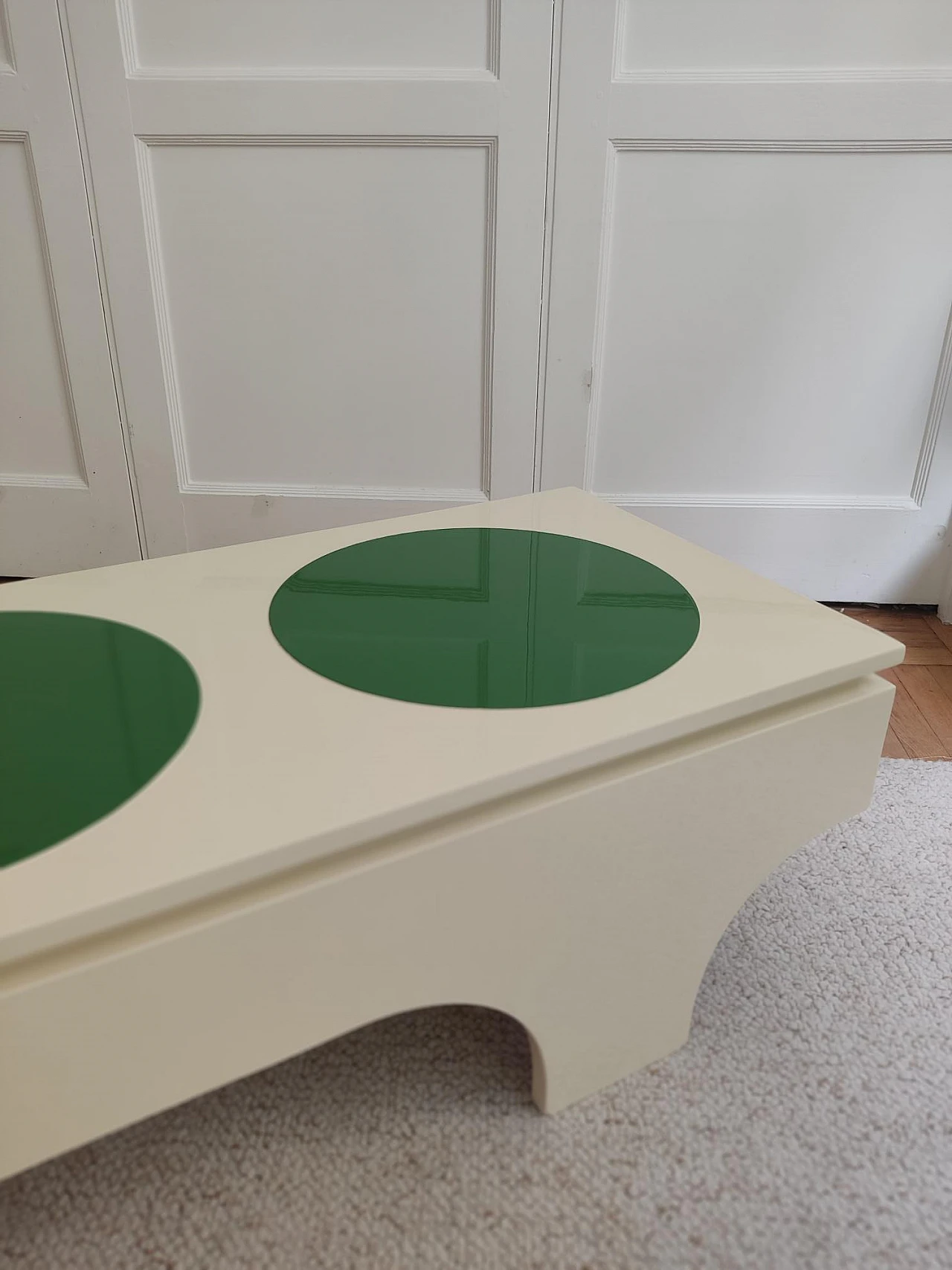 Lacquered coffee table attributed to Emiel Veranneman & Vasarely,1970s 5