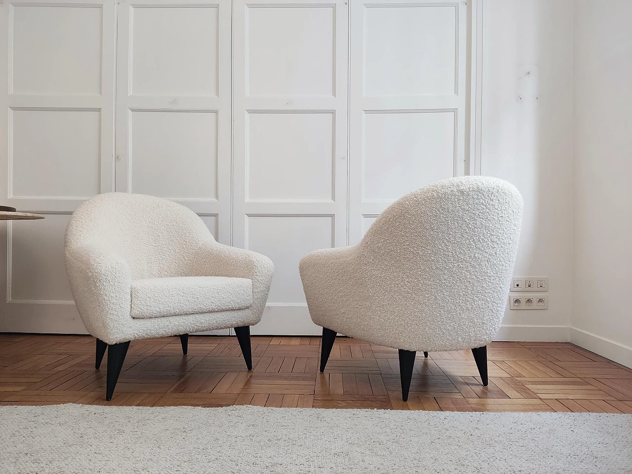 Pair of armchairs attributed to Charles Ramos, 1950s 2