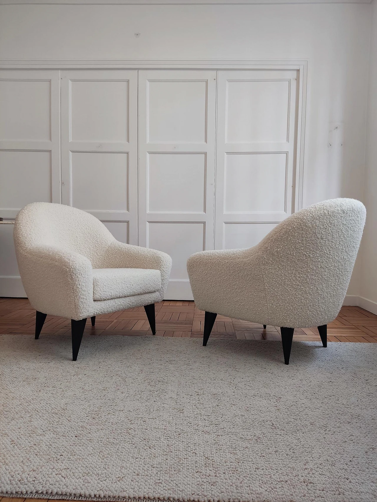 Pair of armchairs attributed to Charles Ramos, 1950s 3