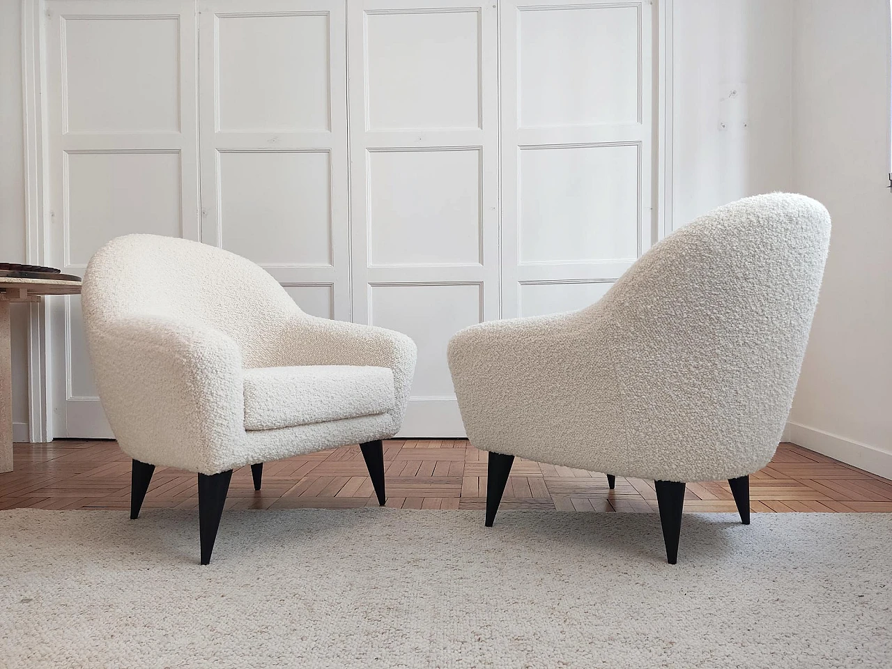 Pair of armchairs attributed to Charles Ramos, 1950s 4