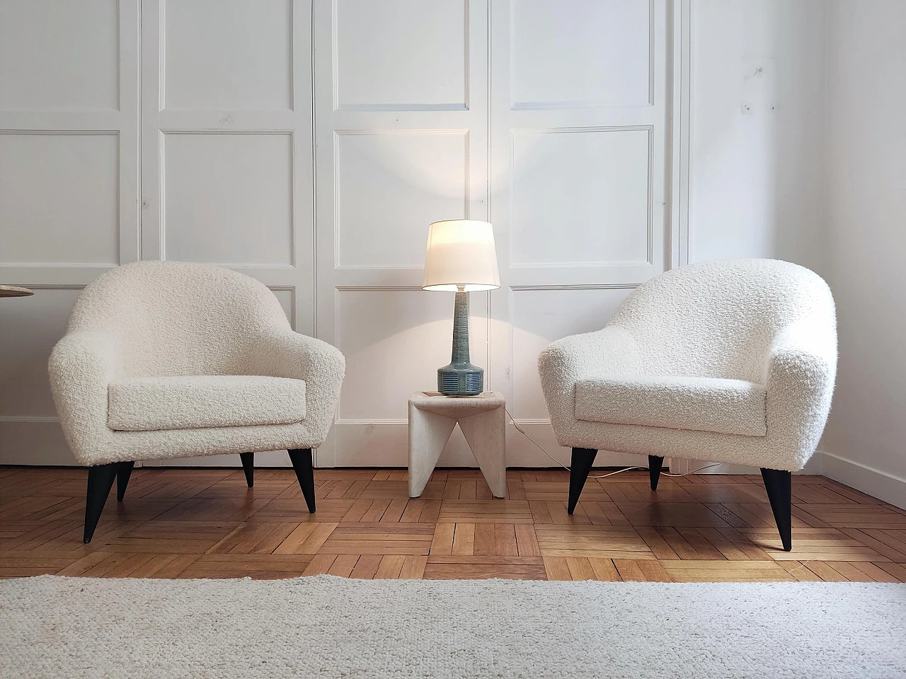 Pair of armchairs attributed to Charles Ramos, 1950s 12