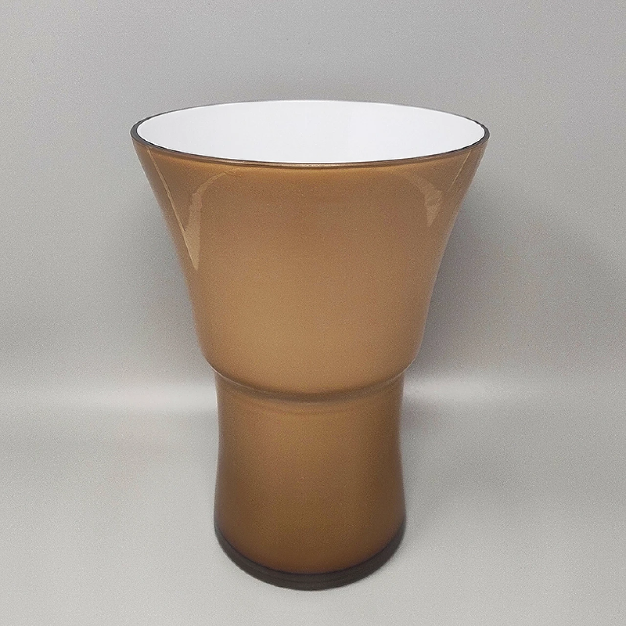 Brown Murano glass vase by Carlo Nason, 2000s 3