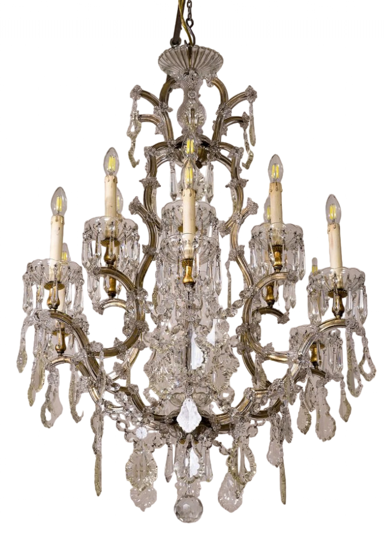 Bohemian crystal chandelier, late 19th century 15