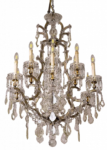 Bohemian crystal chandelier, late 19th century