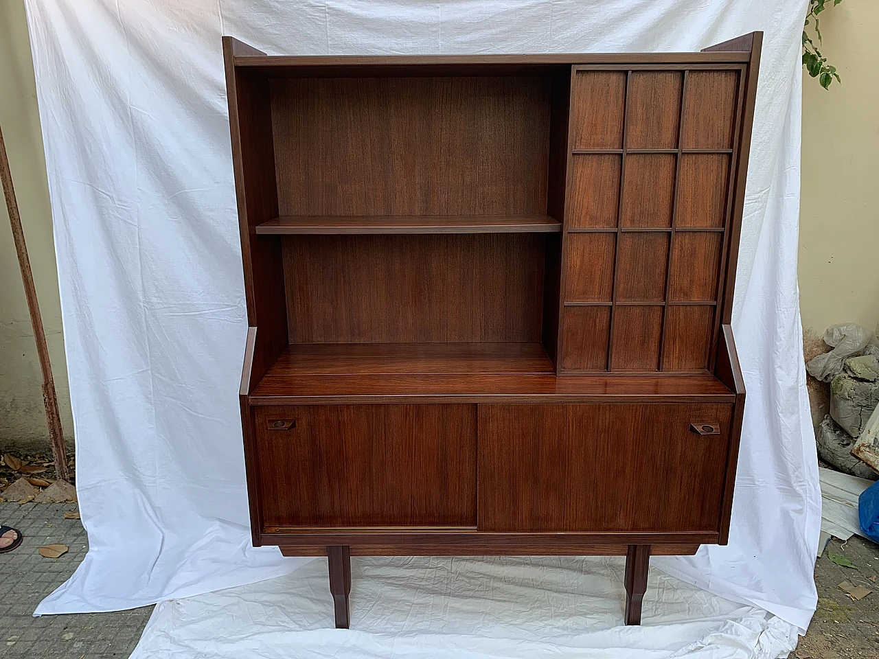 Danish teak sideboard with bar cabinet, 1960s 6