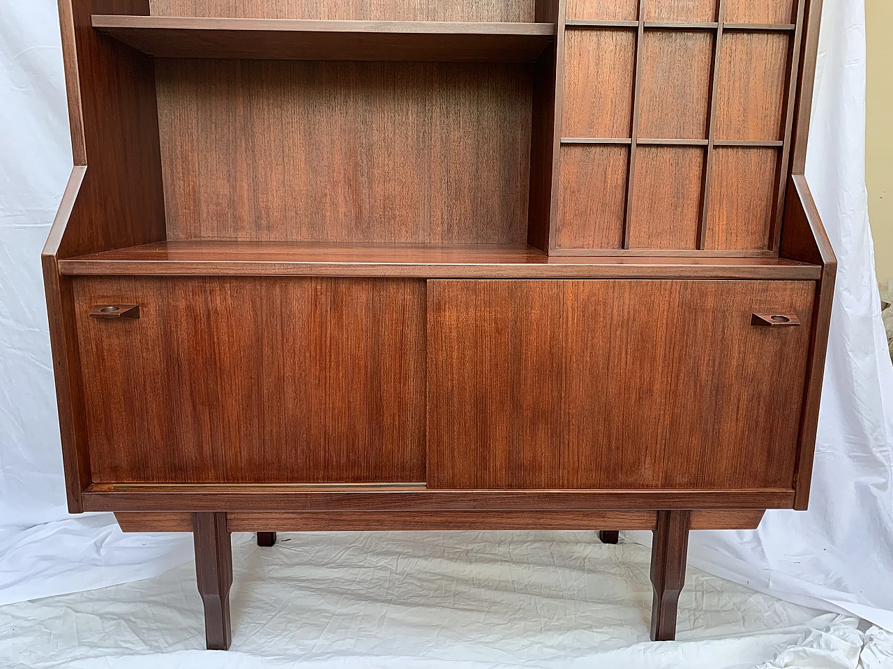 Danish teak sideboard with bar cabinet, 1960s 9