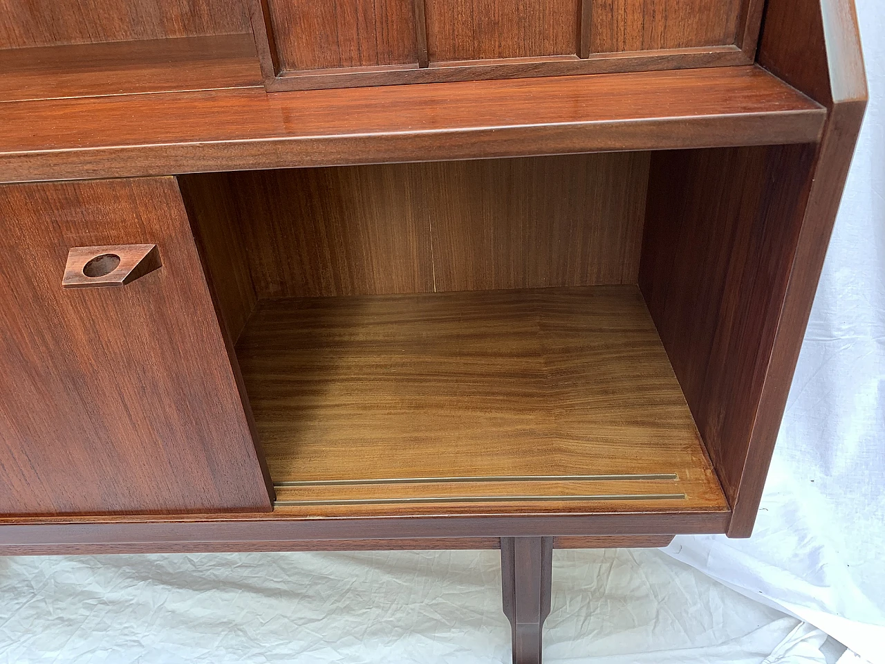 Danish teak sideboard with bar cabinet, 1960s 12