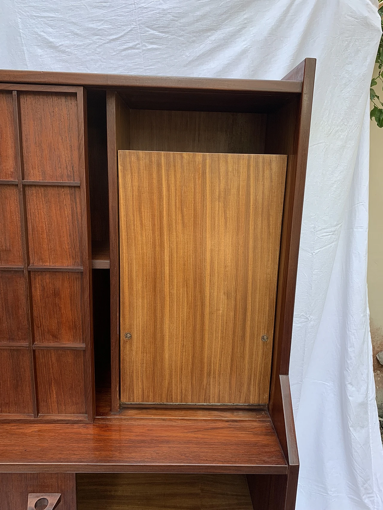 Danish teak sideboard with bar cabinet, 1960s 14