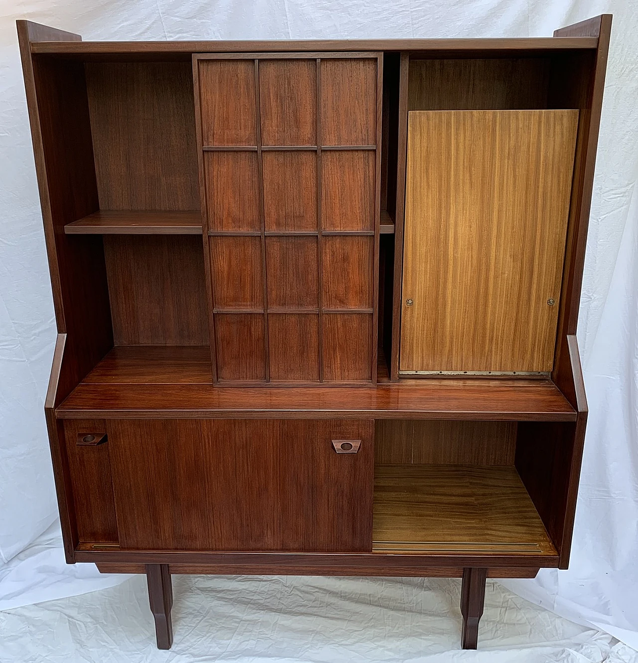 Danish teak sideboard with bar cabinet, 1960s 15