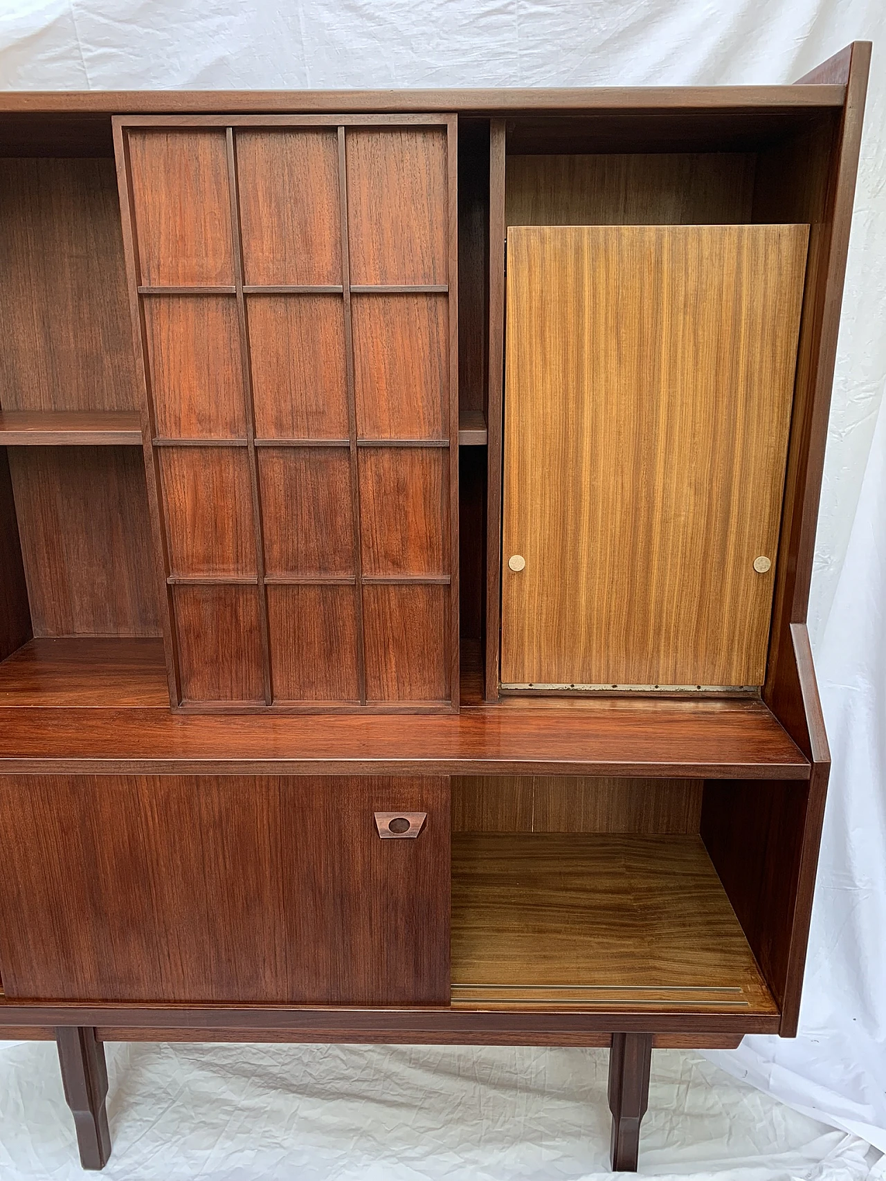 Danish teak sideboard with bar cabinet, 1960s 16