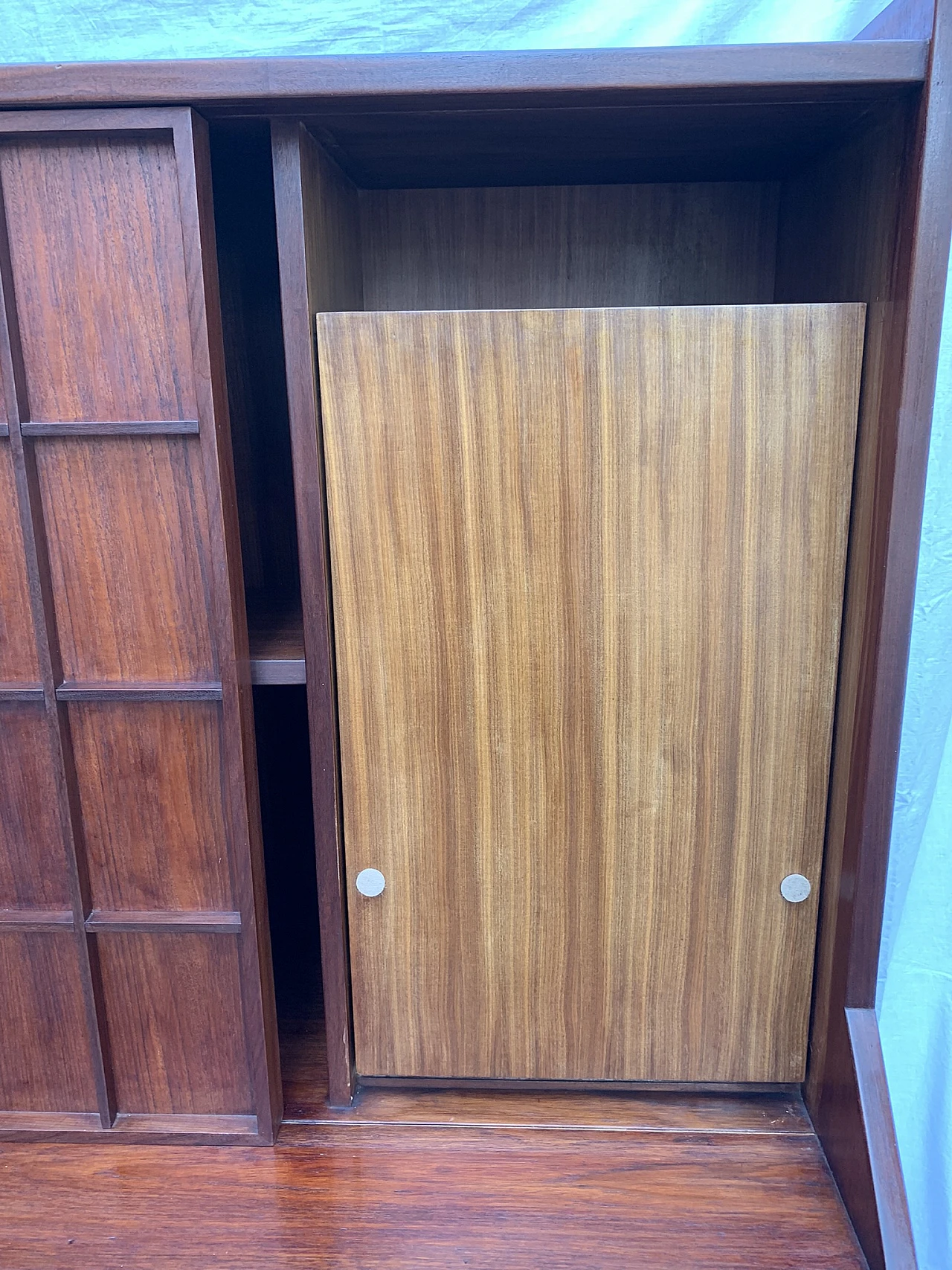 Danish teak sideboard with bar cabinet, 1960s 18