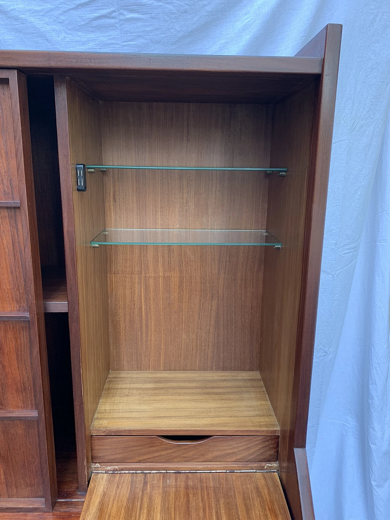 Danish teak sideboard with bar cabinet, 1960s 19