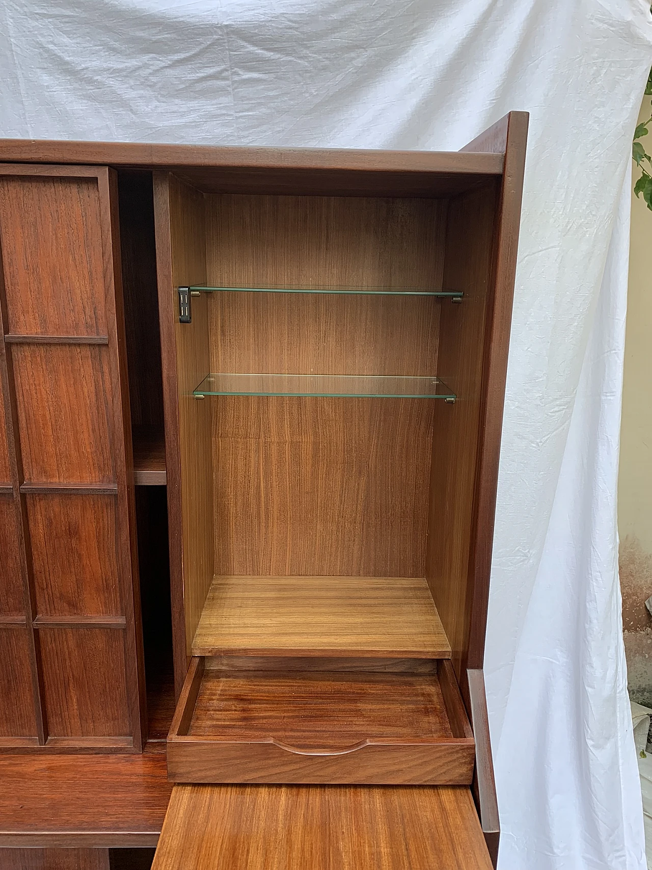 Danish teak sideboard with bar cabinet, 1960s 20