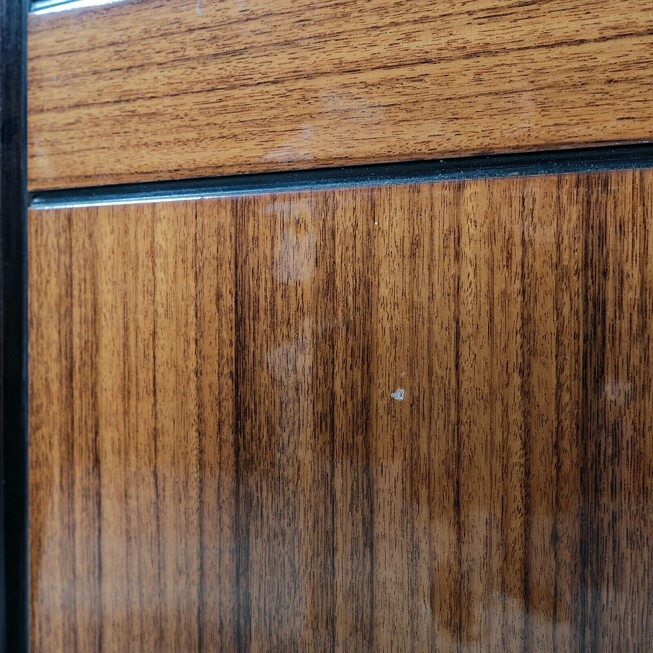 Wood six-door wardrobe with central mirror, 1950s 19