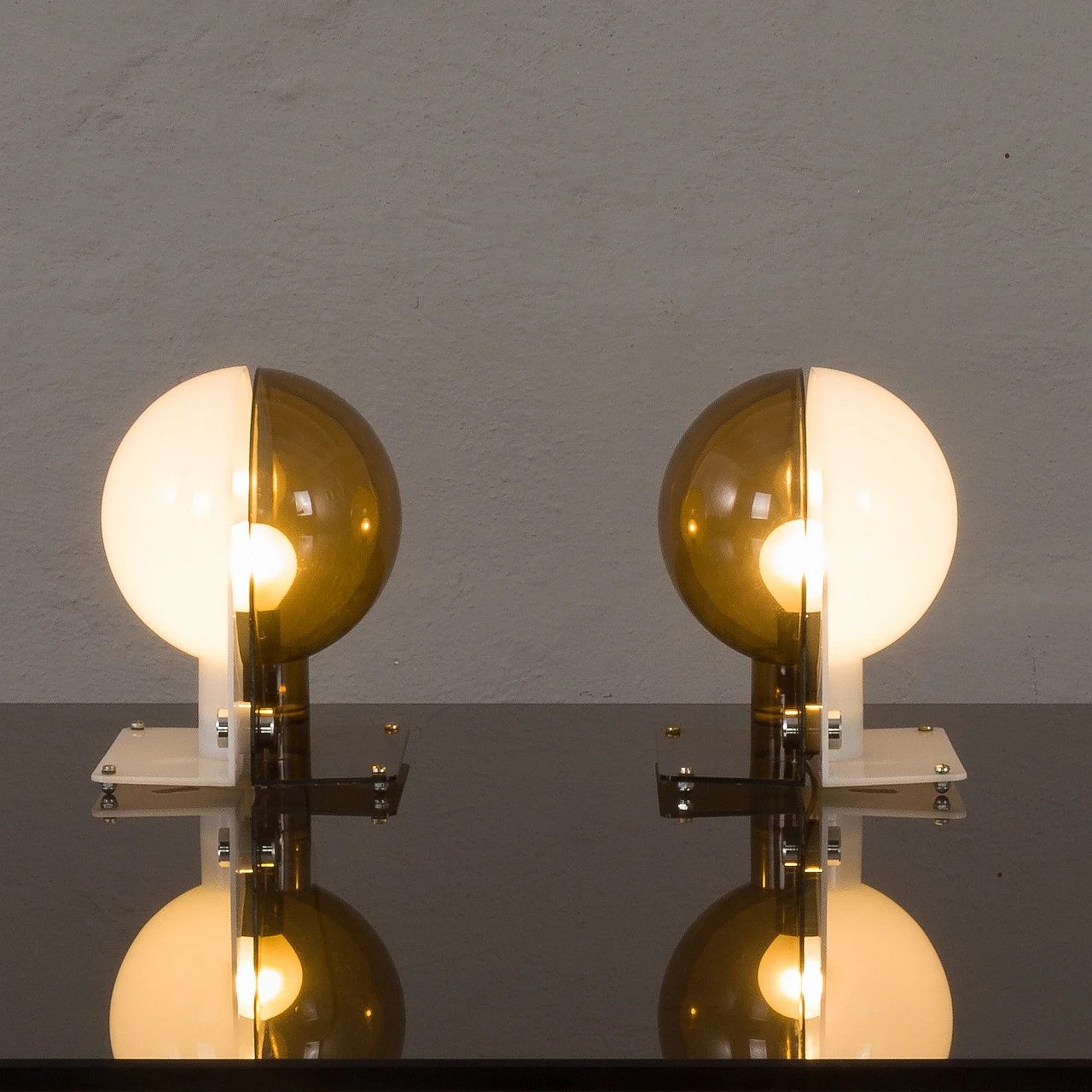 Pair of Sirio lamps by Lampa and Brazzoli for Guzzini, 1970s 6