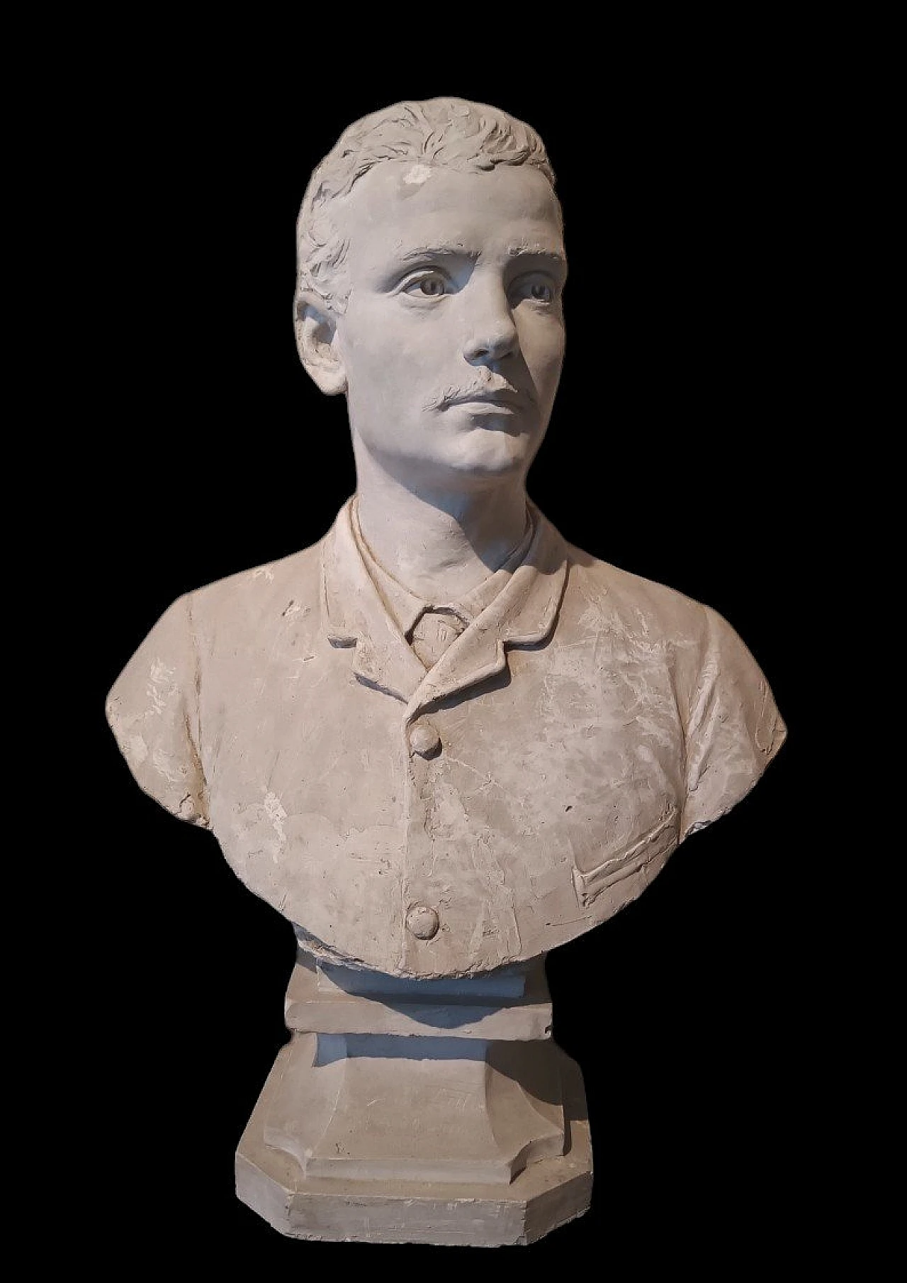 Gerolamo Profeti, portrait of Giulio Gelli, plaster sculpture, 1886 1