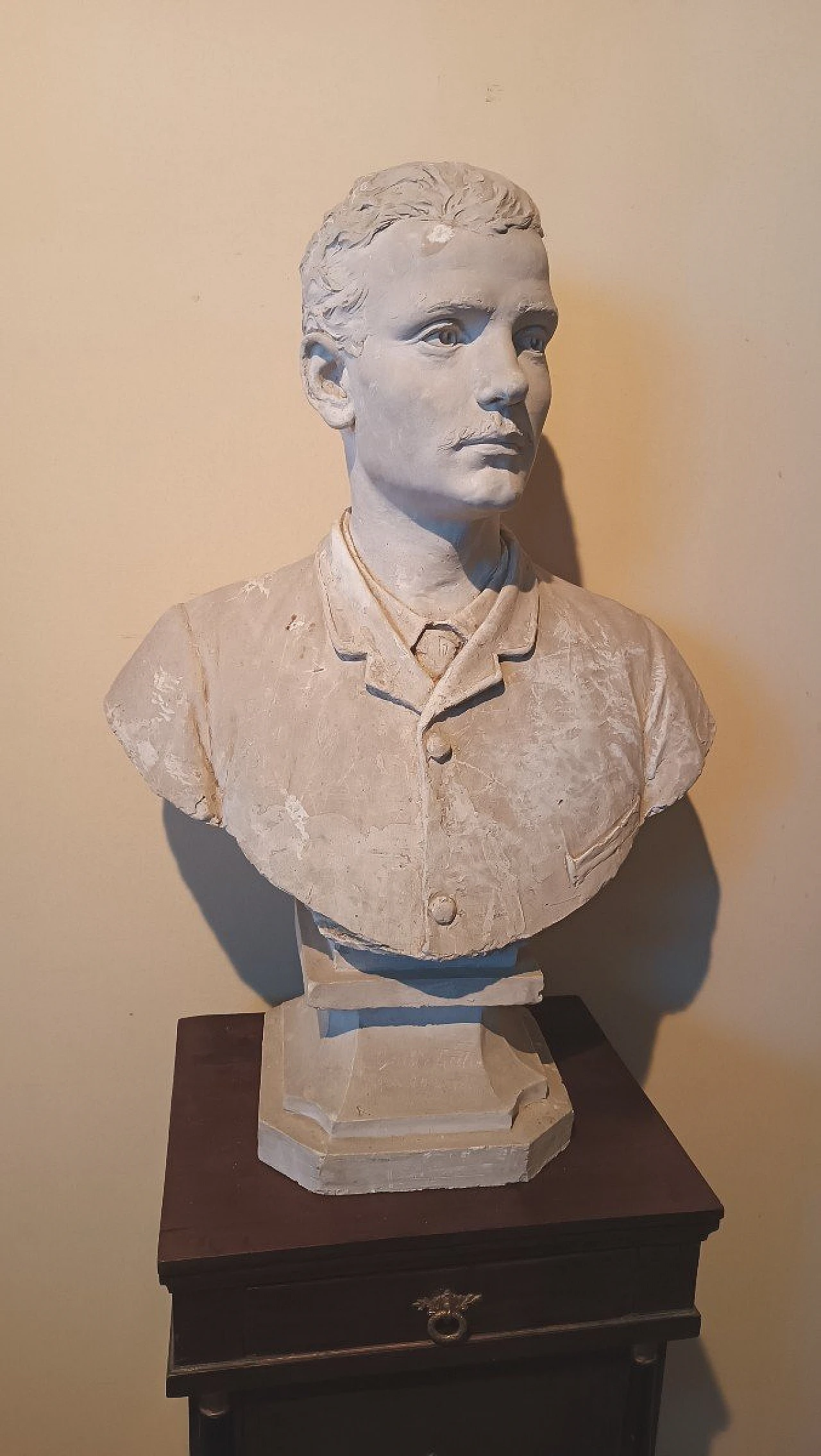 Gerolamo Profeti, portrait of Giulio Gelli, plaster sculpture, 1886 3