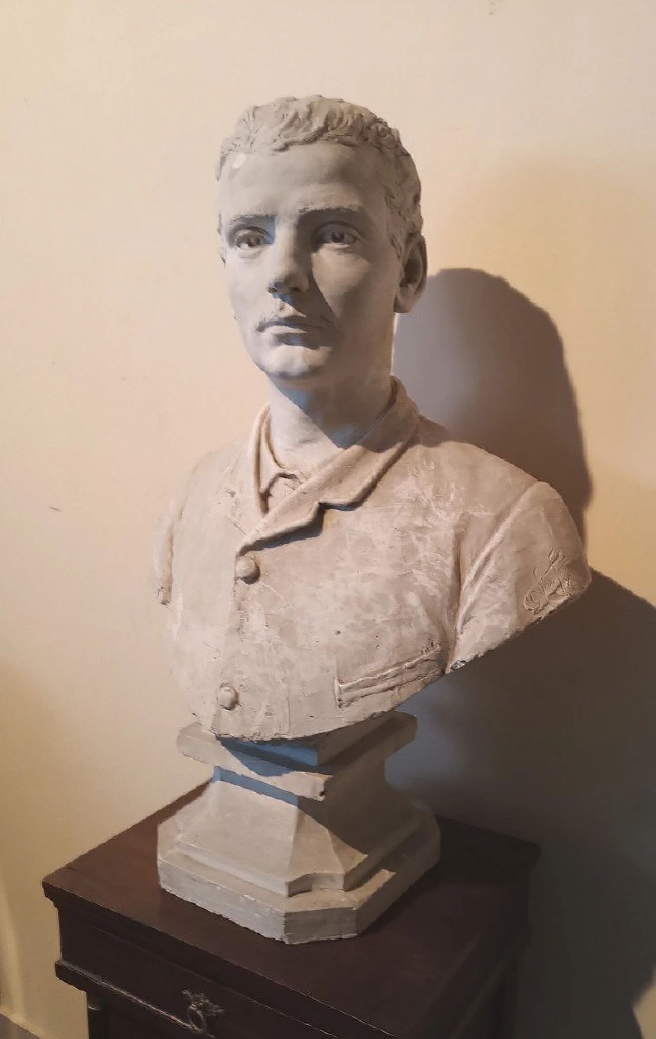 Gerolamo Profeti, portrait of Giulio Gelli, plaster sculpture, 1886 5