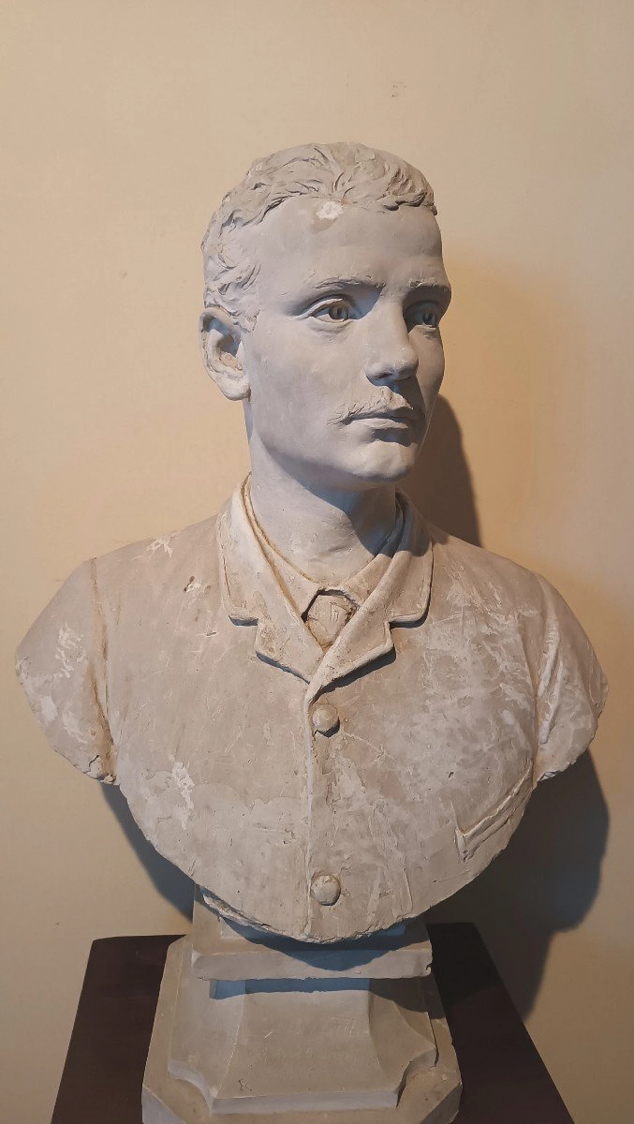 Gerolamo Profeti, portrait of Giulio Gelli, plaster sculpture, 1886 6