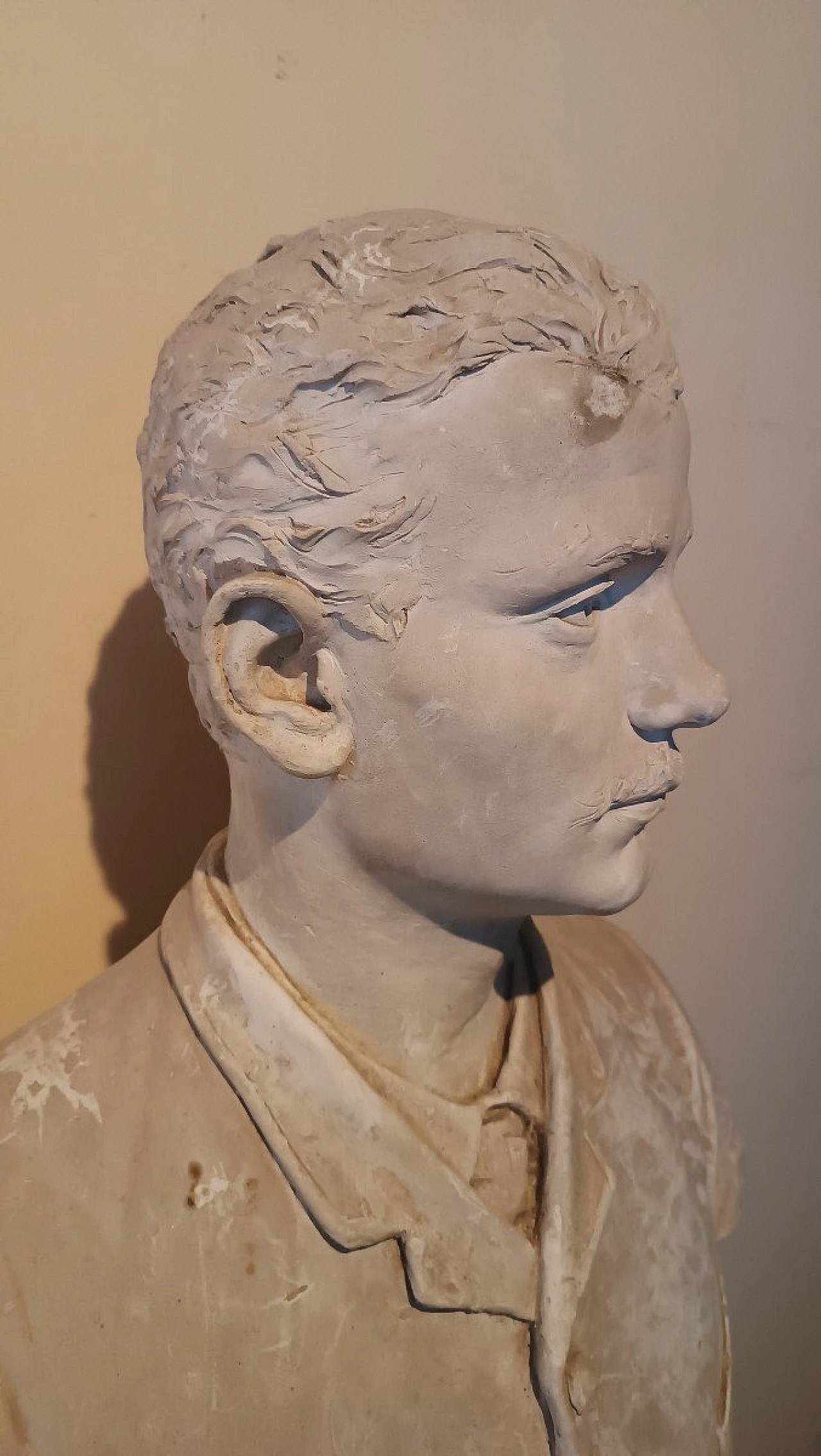 Gerolamo Profeti, portrait of Giulio Gelli, plaster sculpture, 1886 9