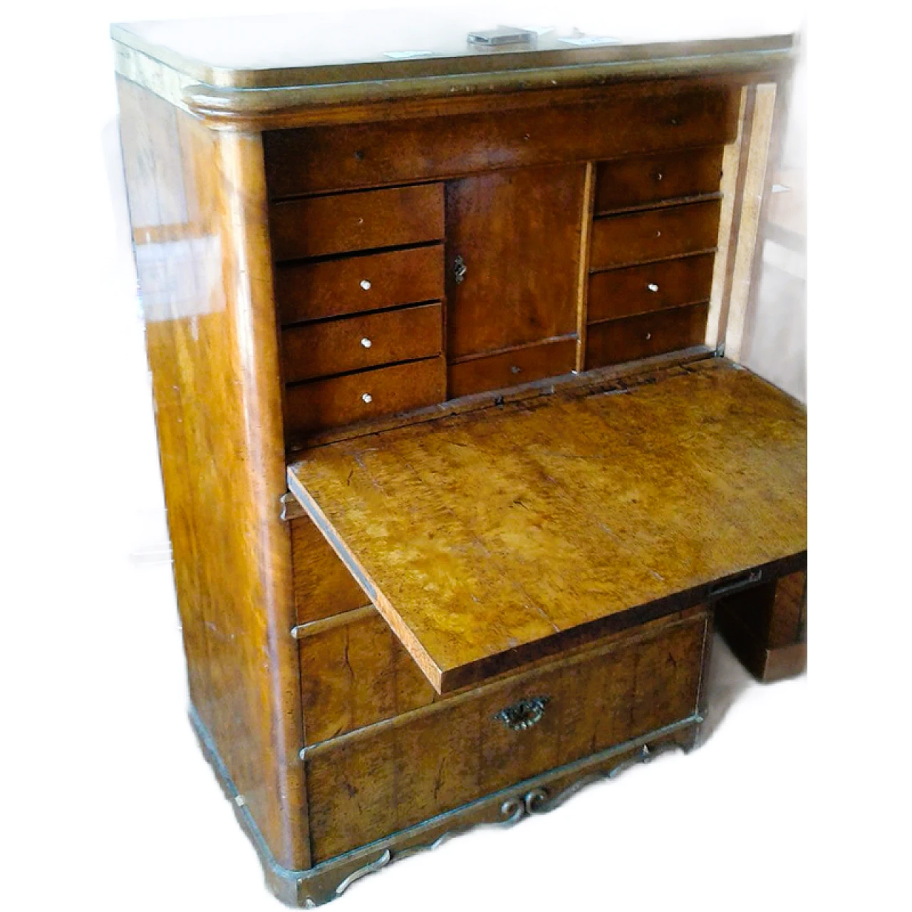 Scandinavian Biedermeier birch secrétaire, 19th century 2