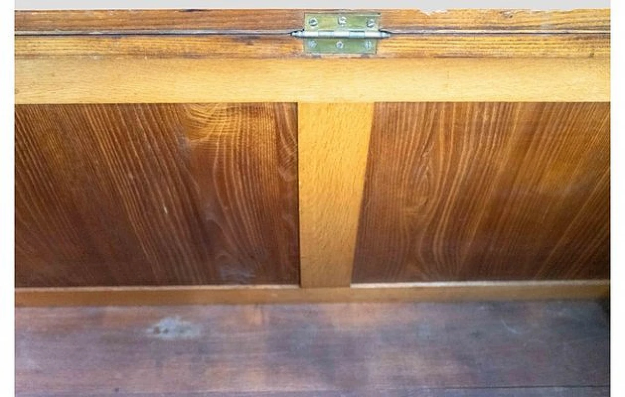 Wooden chest with carvings and two drawers, 1950s 9