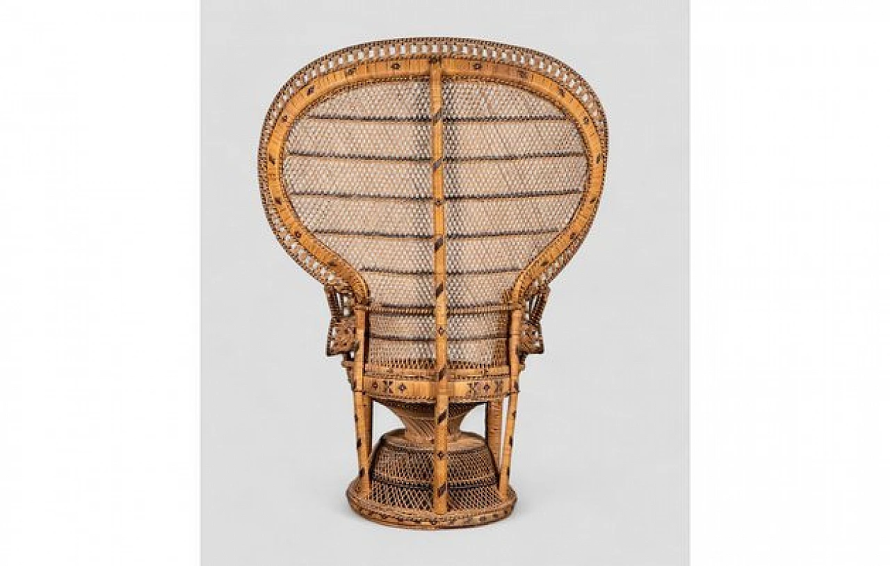 Wicker Peacock armchair, 1970s 5