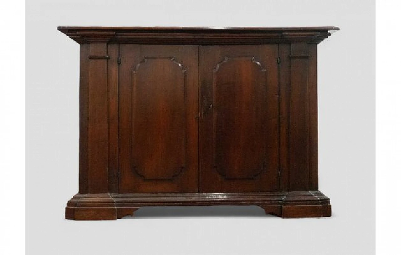 Wooden sideboard with double paneled doors, 2000s 2