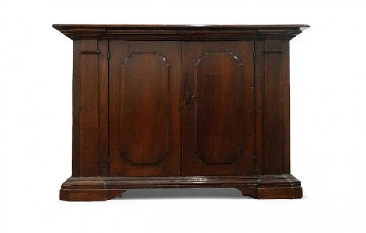 Wooden sideboard with double paneled doors, 2000s 4