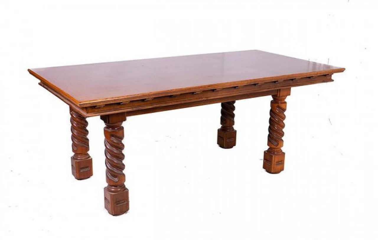 Large brown wooden table, late 20th century 2