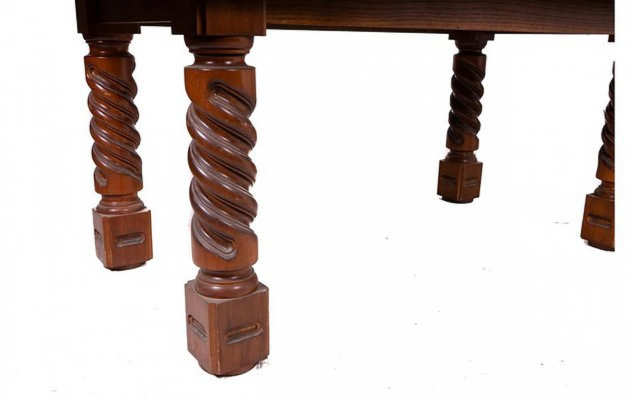 Large brown wooden table, late 20th century 4